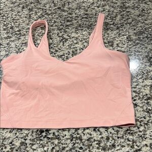 Pink V-Neck Crop Top